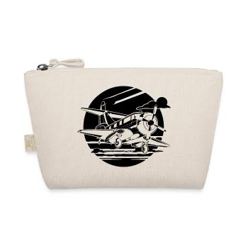 Propeller Plane Drawing - Organic Pouch - nature - Front