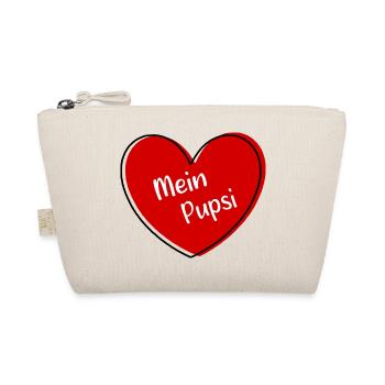 Valentinstag Geschenk Valentinstag Herz Spruch - Bio-Täschchen - Natur - Vorne