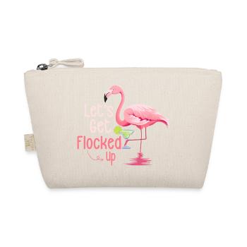 Let's Get Flocked Up Flamingo Pink Bird - Organic Pouch - nature - Front