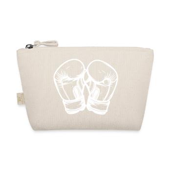 Kickboxing Gloves Drawing - Organic Pouch - nature - Front