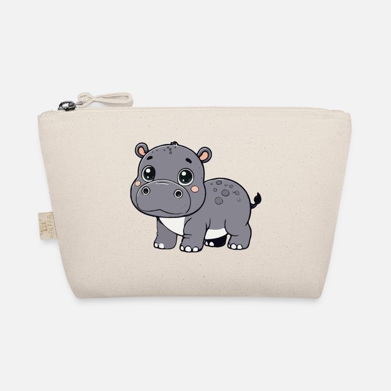 Hippopotamus child Organic Pouch