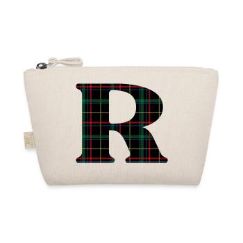 Monogramm r Schottischer Tartan - Bio-Täschchen - Natur - Vorne