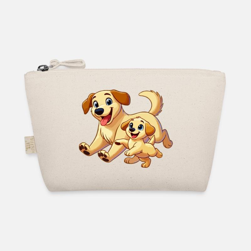 Labrador Mutter und Kind beim Herumtollen Bio-Täschchen