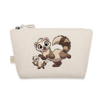 Mère furet avec enfant - Trousse biologique - nature - Devant
