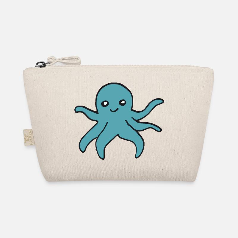 Octopus turquoise Organic Pouch