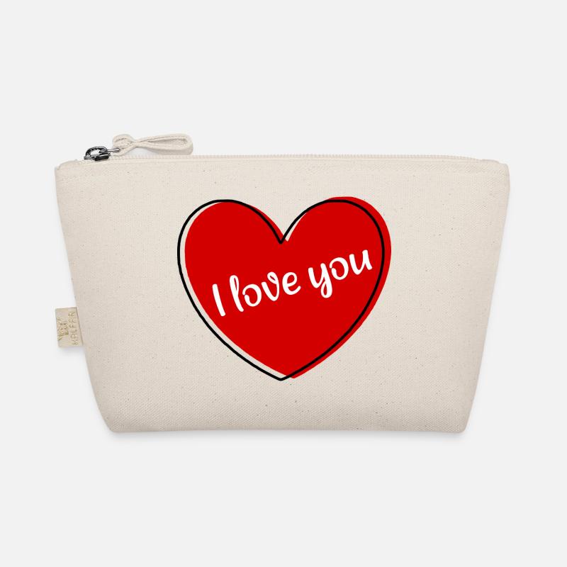 red heart red heart gift valentine's day Organic Pouch