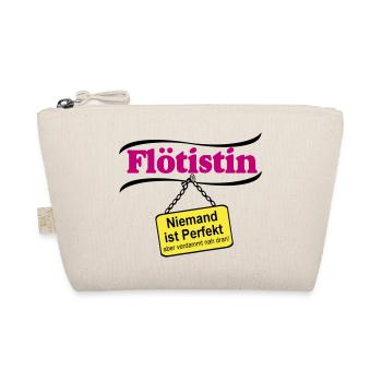 Flötistin Pink – Niemand ist Perfekt - Bio-Täschchen - Natur - Vorne