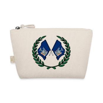 Flags USA New York in laurel wreath - Organic Pouch - nature - Front
