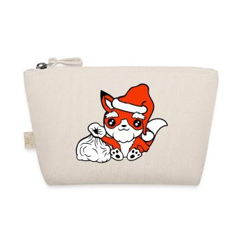 Fox Red Fox Santa Claus Christmas Gift - Organic Pouch - nature - Front