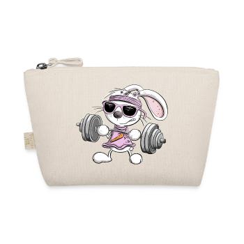 Krafttraining Hase Fitness Kraftsport - Bio-Täschchen - Natur - Vorne