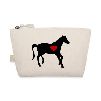 horse love heart 2 - Bio-Täschchen - Natur - Vorne