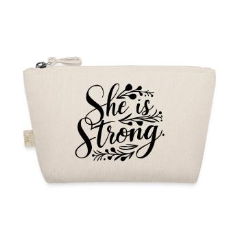 She's strong - Organic Pouch - nature - Front