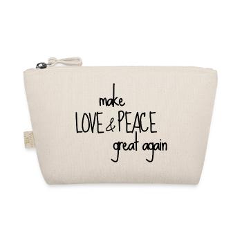 make LOVE & PEACE great again - Bio-Täschchen - Natur - Vorne