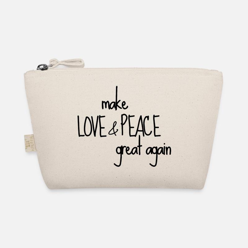 make LOVE & PEACE great again - Bio-Täschchen - Natur