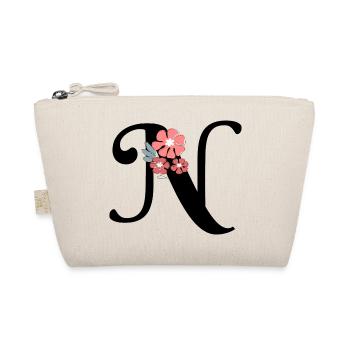 Lettre n fleurs minimalistes - Trousse biologique - nature - Devant