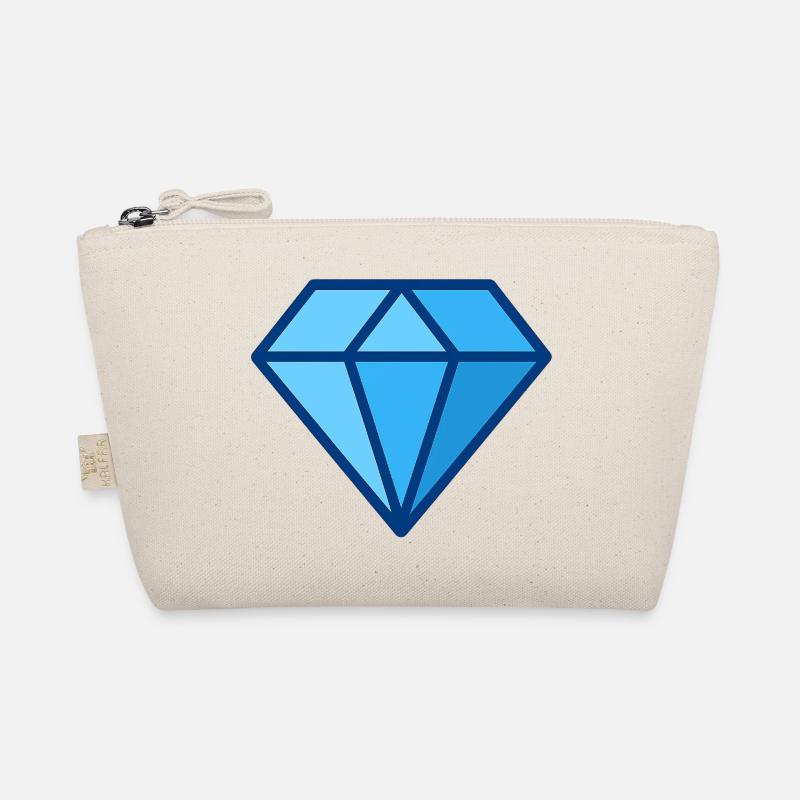 Geometrischer Diamant - Bio-Täschchen - Natur