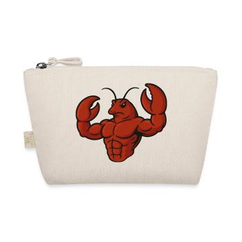 Crab Lobster Fitness Workout Cartoon Strong Biceps - Organic Pouch - nature - Front