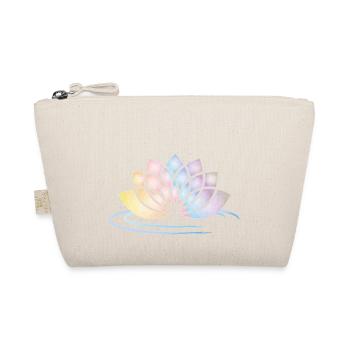 Stylized Pastel Flower Symbol with Water - Organic Pouch - nature - Front