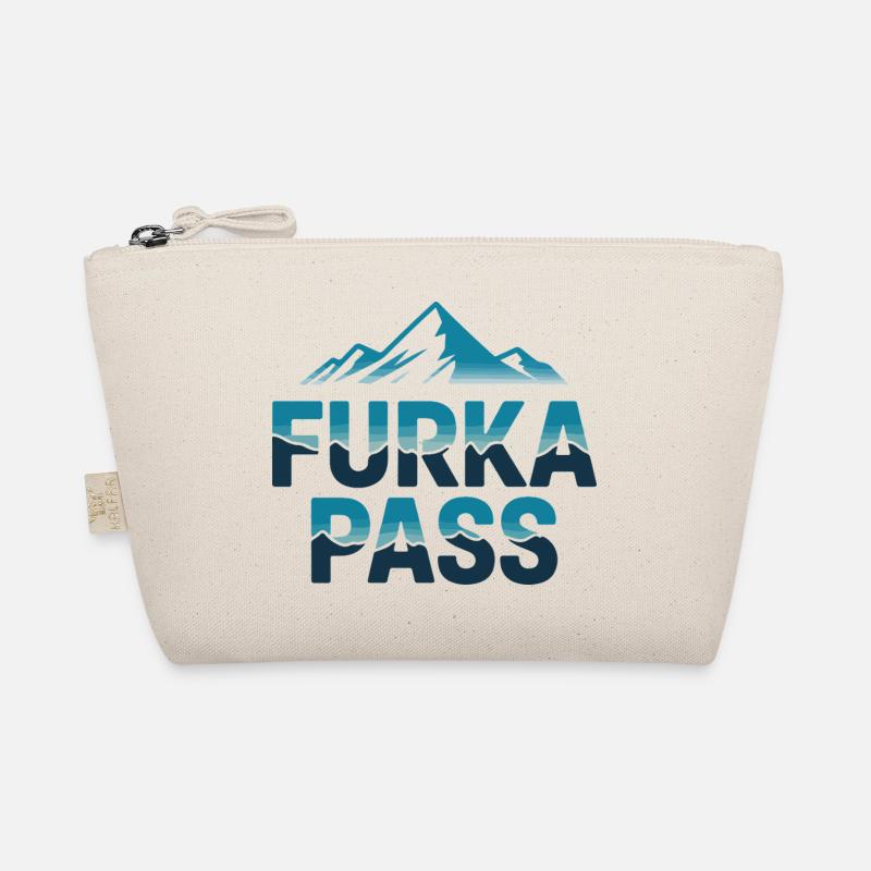 Furka Pass Modern Alpine Cycling Art Organic Pouch