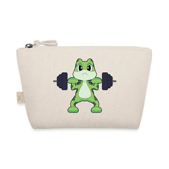 Frosch Bodybuilder Langhantel Bodybuilding - Bio-Täschchen - Natur - Vorne