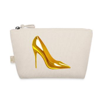 Golden High Heel Shoe Design AI Style - Organic Pouch - nature - Front