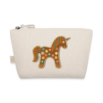Niedliches Lebkuchen Einhorn Weihnachten Xmas Deko - Bio-Täschchen - Natur - Vorne