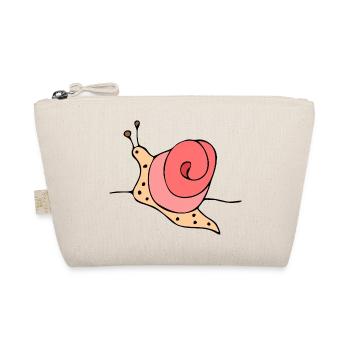 Stylized snail on pink background - Organic Pouch - nature - Front