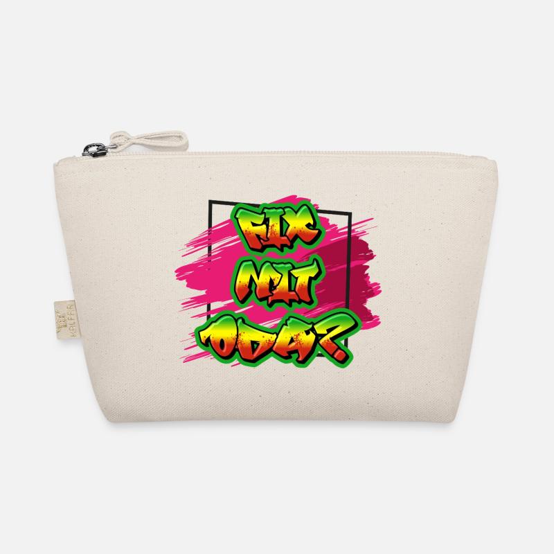 Graffiti Inspiriertes Farbsprüher-Design, Mundart - Bio-Täschchen - Natur