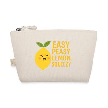 Cheerful lemon motifs with funny saying - Organic Pouch - nature - Front