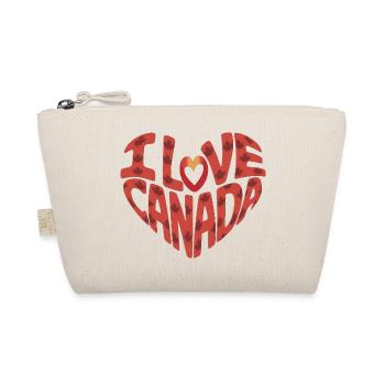 Love Canada heart with maple leaves - Organic Pouch - nature - Front