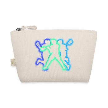 Lacrosse Player Silhouettes Men Lacrosse Boy - Organic Pouch - nature - Front