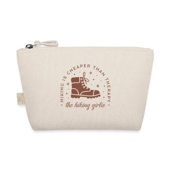 Hiker girlie funny hiking therapy mountain sports - Organic Pouch - nature - Front