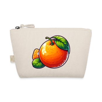 Illustration of Mandarin with Green Leaves - Organic Pouch - nature - Front