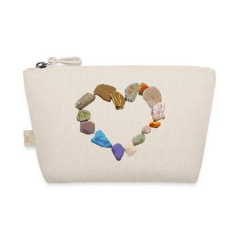 Heart of colorful stones - Organic Pouch - nature - Front
