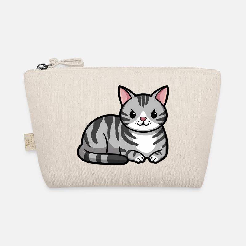 Grau getigerte Katze Bio-Täschchen