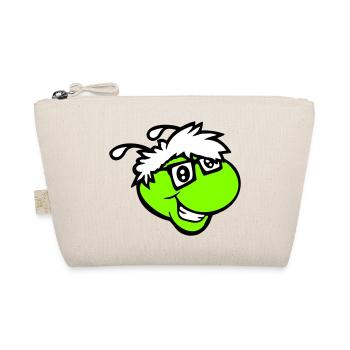 Nerd Caterpillar Intelligent Geek Worm Horn-rimmed Glasses Smart - Organic Pouch - nature - Front