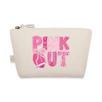Pink Out Brustkrebs Fußball - Bio-Täschchen - Natur - Vorne