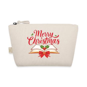 Merry Bookmas – Fine Line Book Design - Organic Pouch - nature - Front