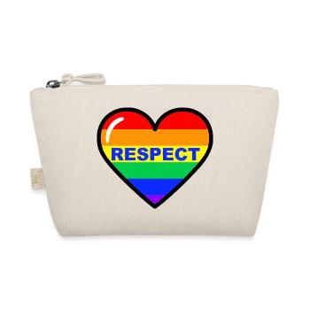 Respect Pride Heart - Organic Pouch - nature - Front