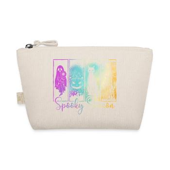 Spooky Season — Ghost & Pumpkin Haunted Vibes - Organic Pouch - nature - Front