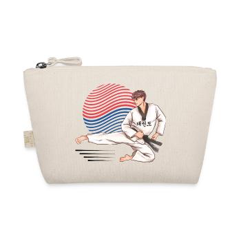 Taekwondo Korea Fighter – Martial Arts Style - Organic Pouch - nature - Front