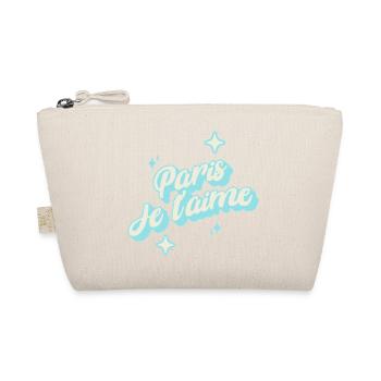 Paris I Love You - Himmelblau - Bio-Täschchen - Natur - Vorne