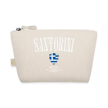 Santorini, Griechenland, minimalistisches Santorin-Design - Bio-Täschchen - Natur - Vorne