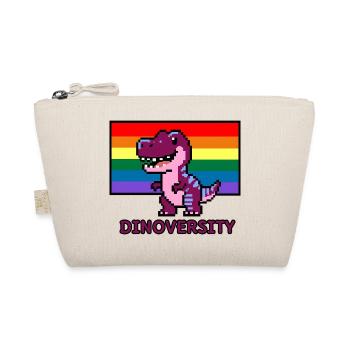 DinoVERSITY - Pixel Art Dinosaurier Pride! 🌈🦖 - Bio-Täschchen - Natur - Vorne