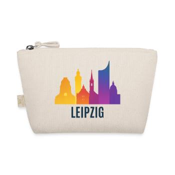 Leipzig Skyline Farbverlauf - Bio-Täschchen - Natur - Vorne
