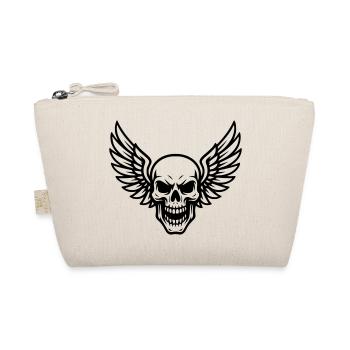 Skull with wings - Organic Pouch - nature - Front
