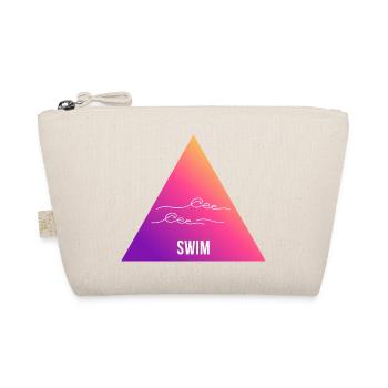 Schwimmen Gradient Dreieck Wellen - Bio-Täschchen - Natur - Vorne
