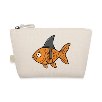 Cartoon Goldfish Fish Shark Fin Fake Shark - Organic Pouch - nature - Front