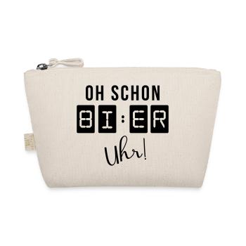 Oh schon Bier Uhr - Bio-Täschchen - Natur - Vorne