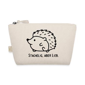 Hedgehog Saying | Prickly, but sweet - Organic Pouch - nature - Front